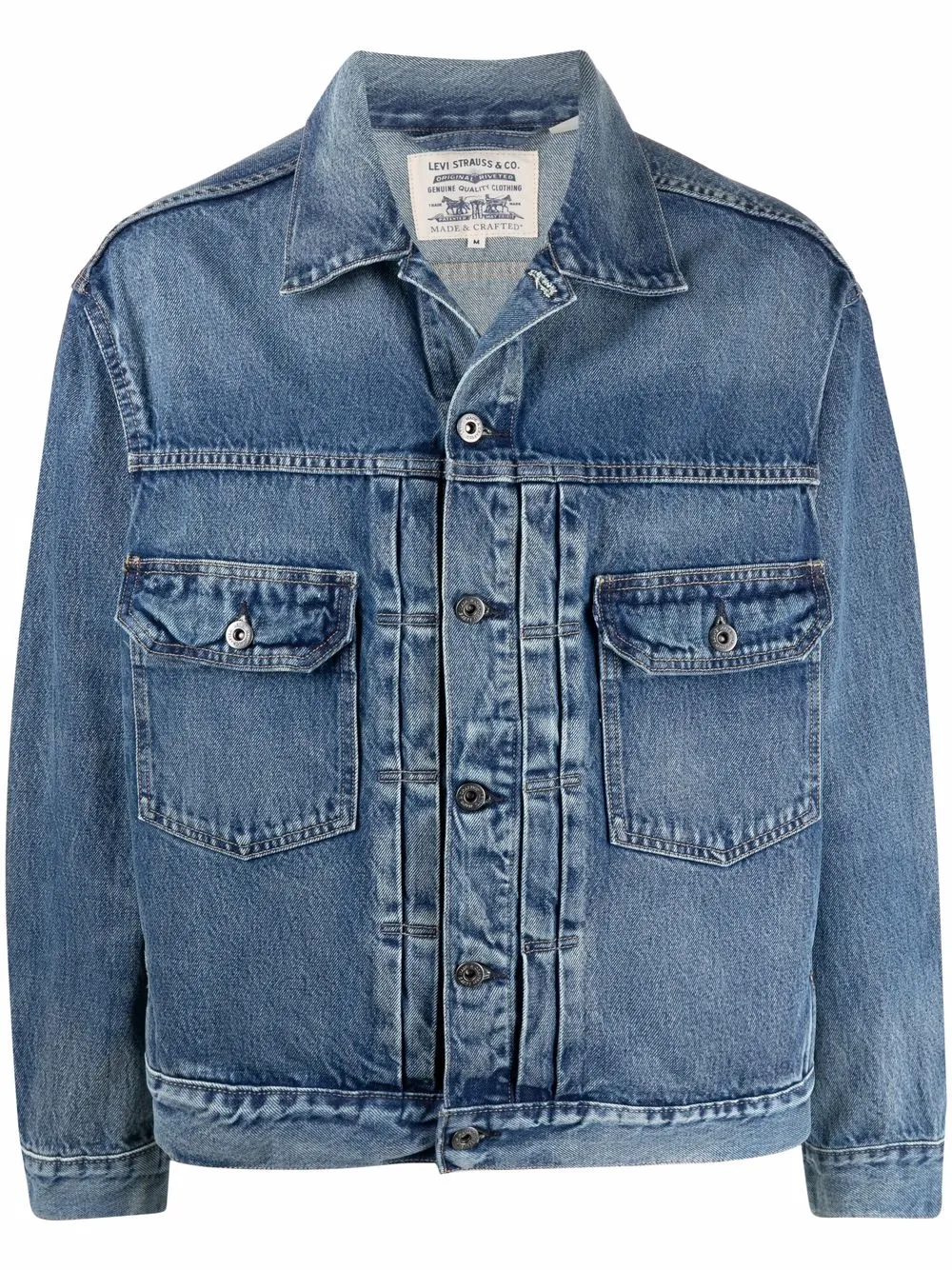 

Levi's: Made & Crafted buttoned-up denim jacket - Blue