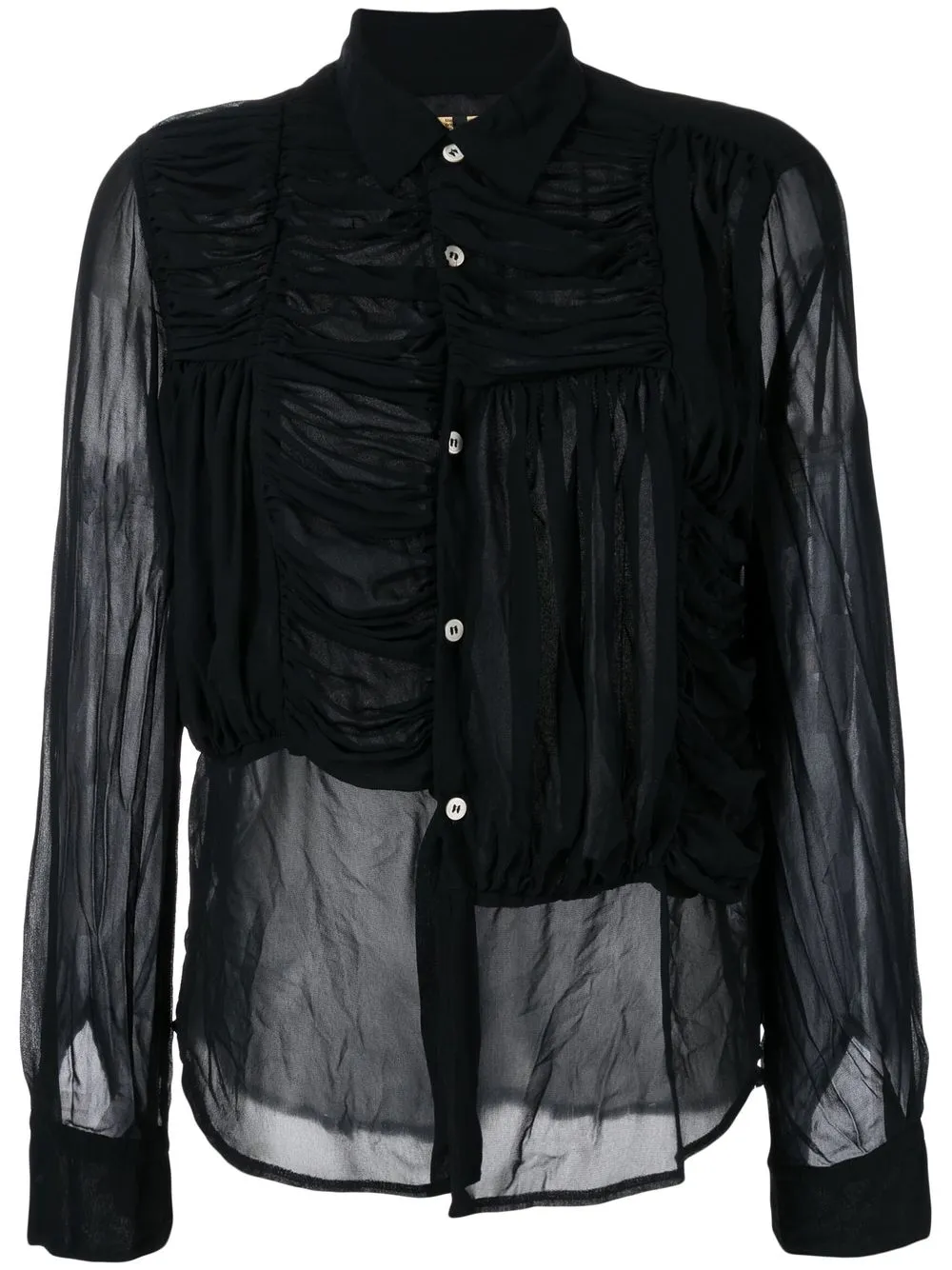 

Comme Des Garçons Comme Des Garçons ruched panelled shirt - Black