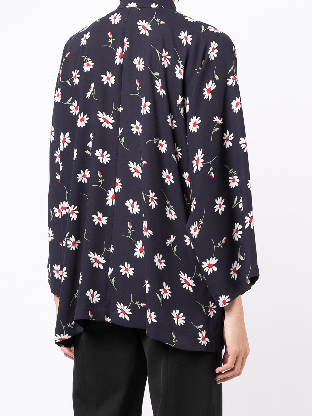 фото Comme des garçons comme des garçons floral-print flared shirt