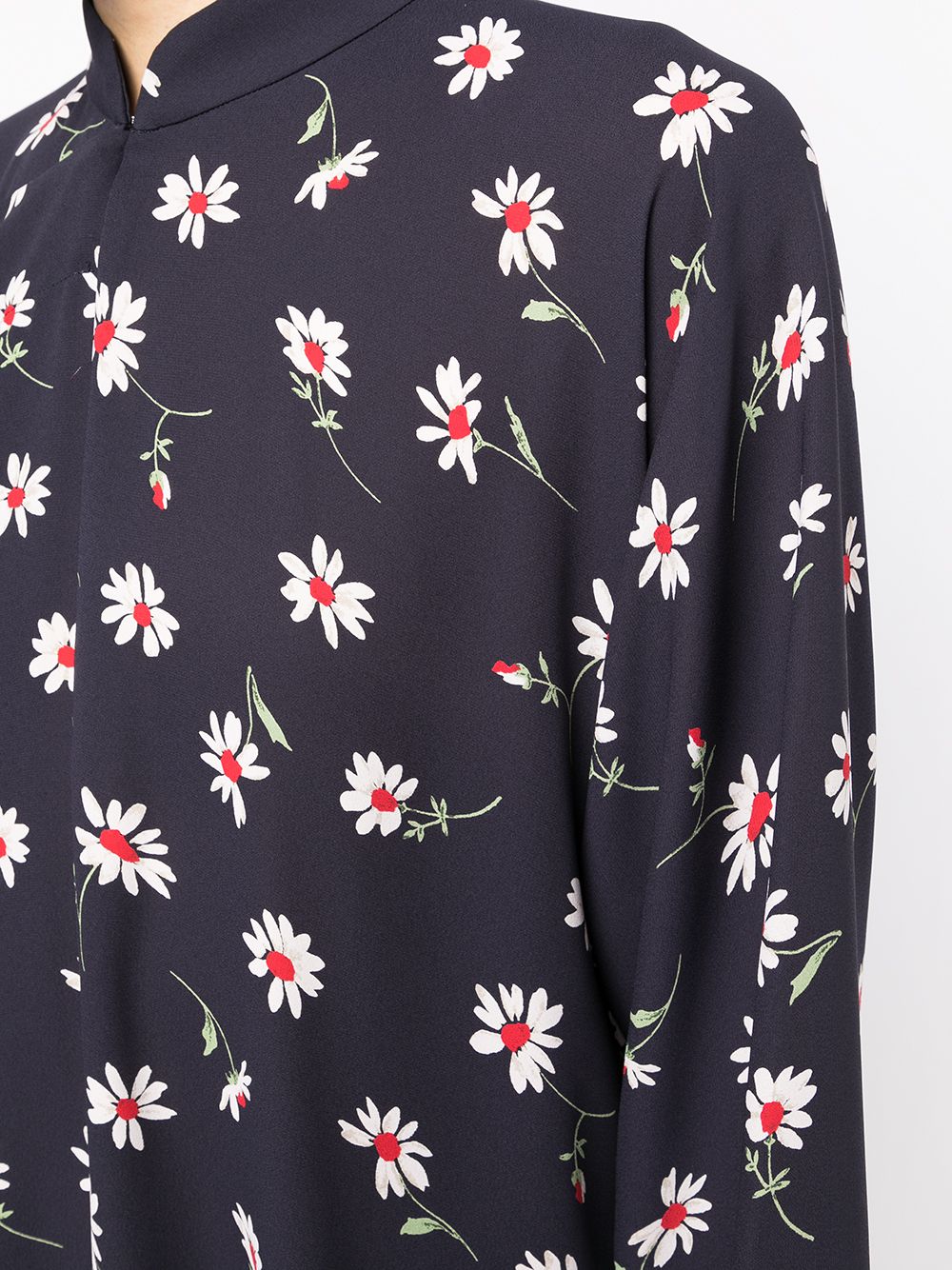 фото Comme des garçons comme des garçons floral-print flared shirt