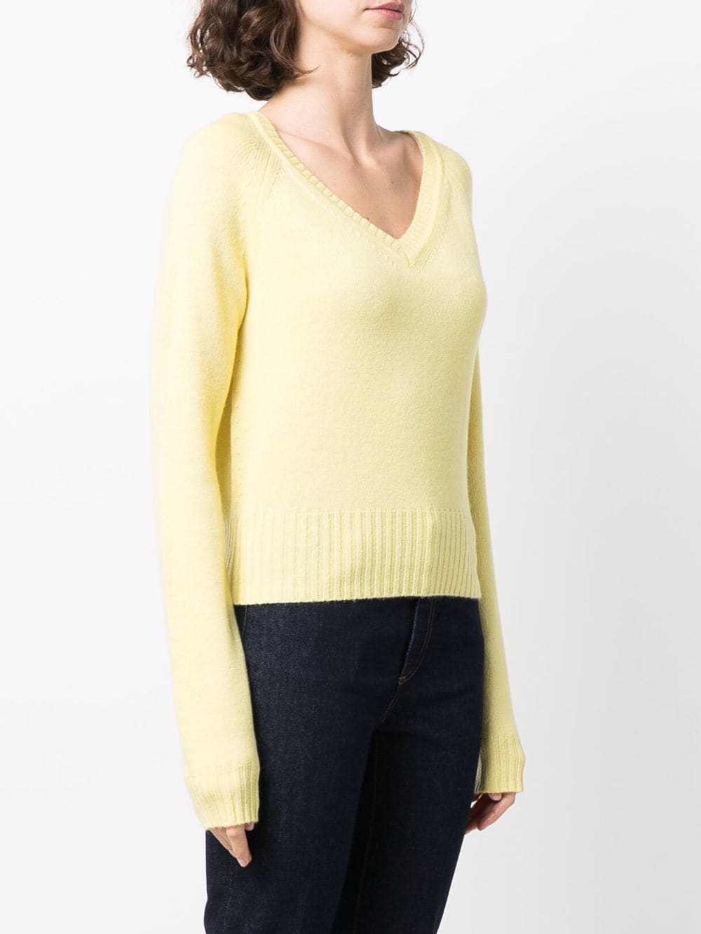 Shop Sportmax Long-sleeve Fitted Jumper In Yellow