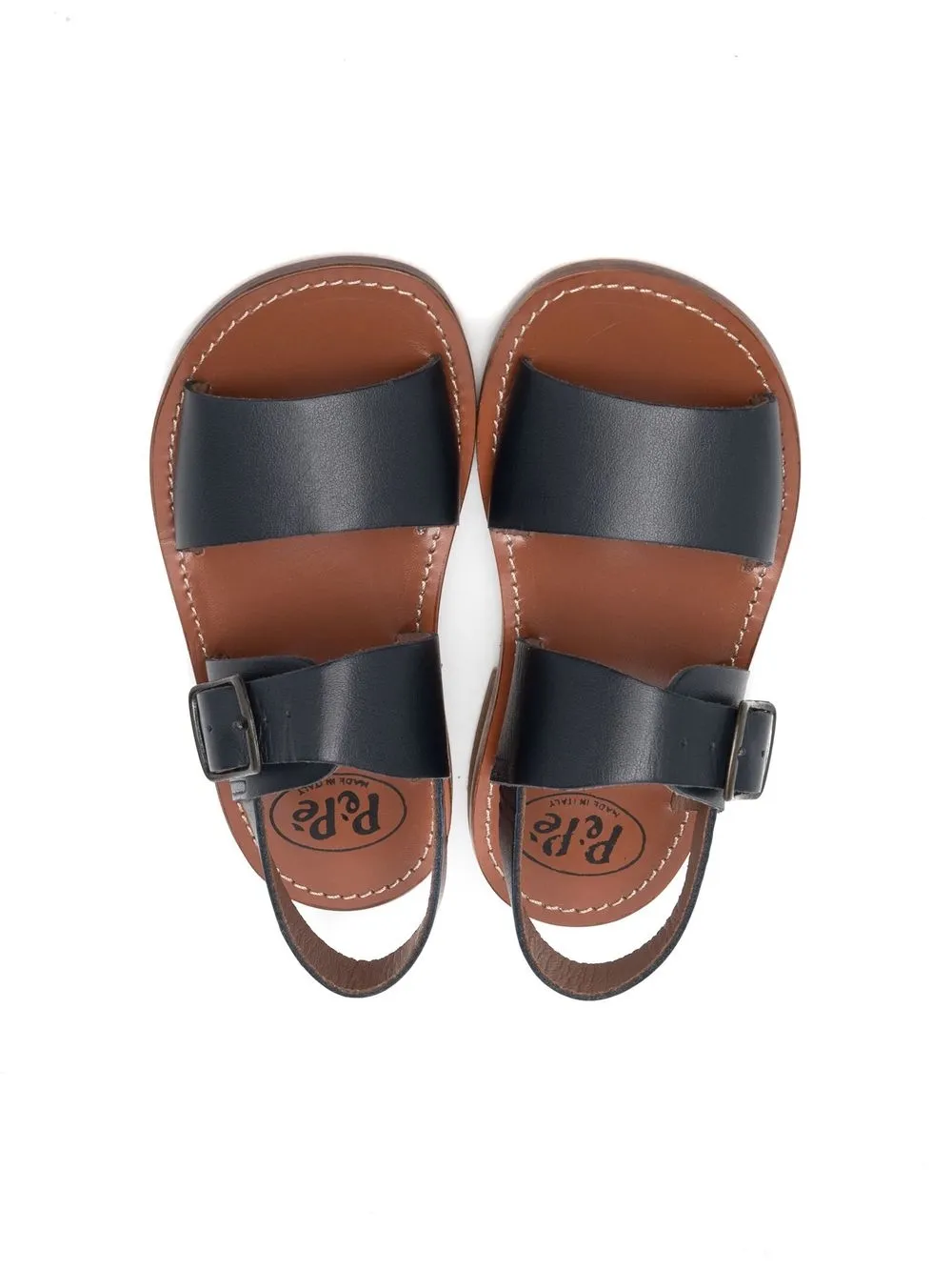  Pèpè Flache Sandalen Mit Doppelriemen   Blau 