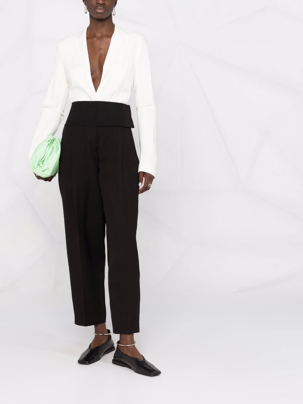 Jil Sander Cropped pantalon - Zwart