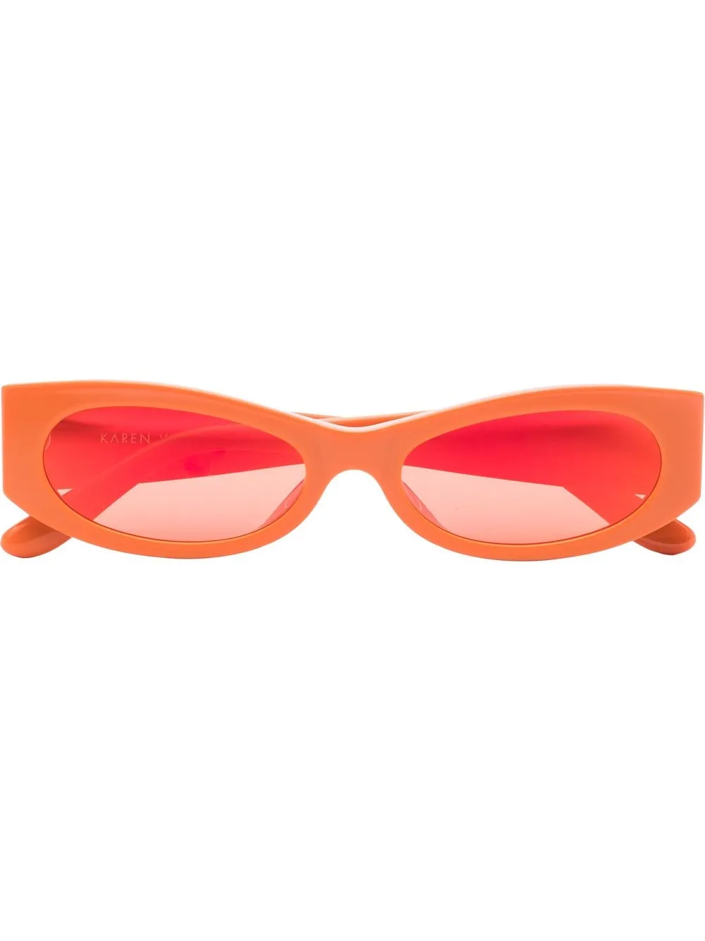 

Karen Wazen Ciara oval frame sunglasses - Orange