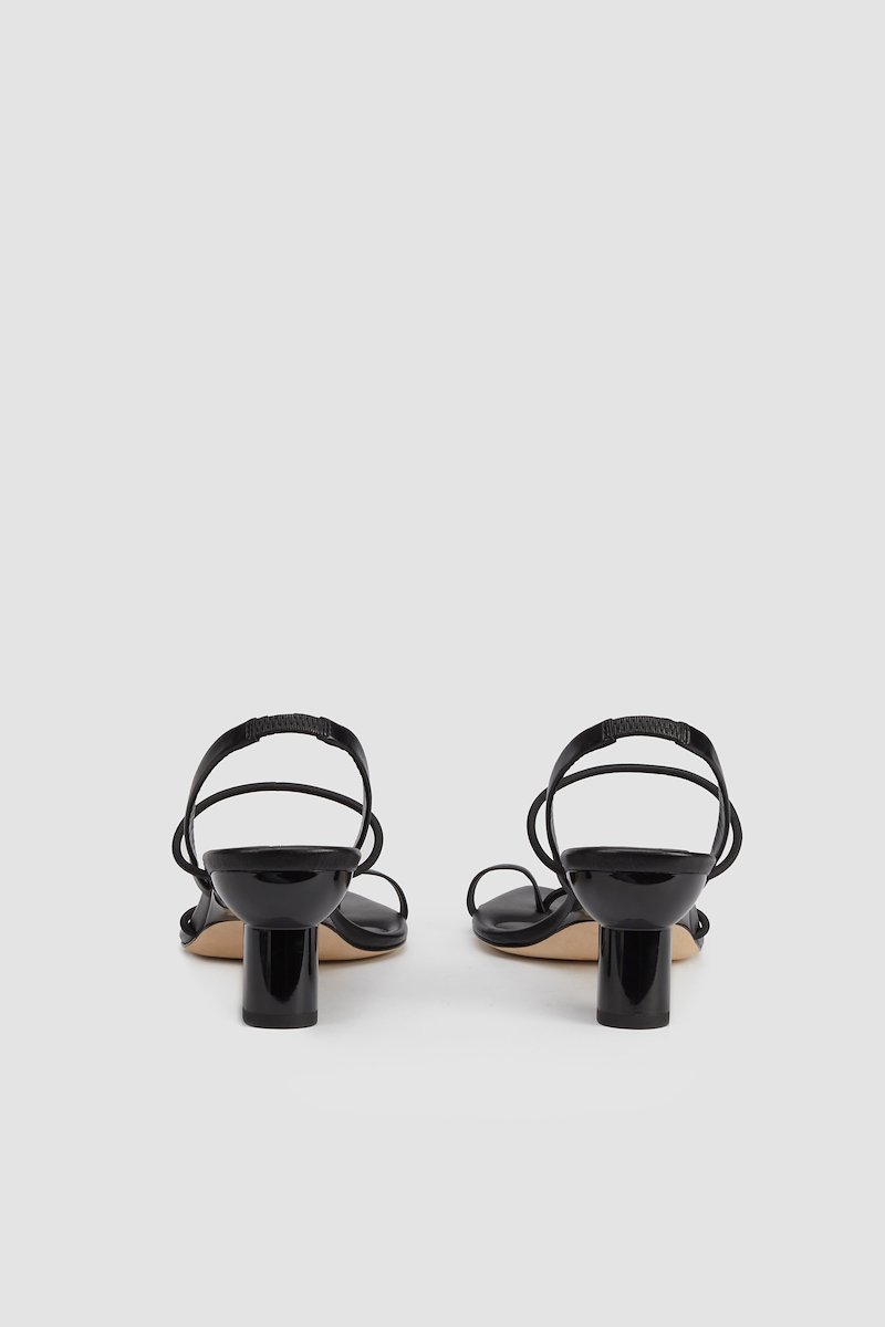 Verona Strappy Sandal-black #0 Verona Strappy Sandal, Verona leather sandals from 3.1 PHILLIP LIM featuring black, leather, open toe, pointed toe, strap detailing, slip-on style, branded insole and low sculpted heel.- 4