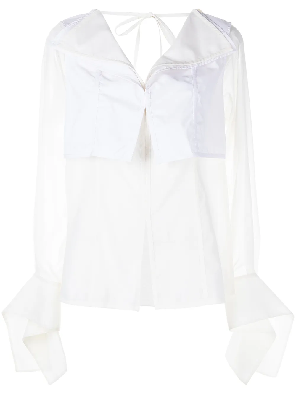 

3.1 Phillip Lim blusa con lazo en la espalda - Blanco