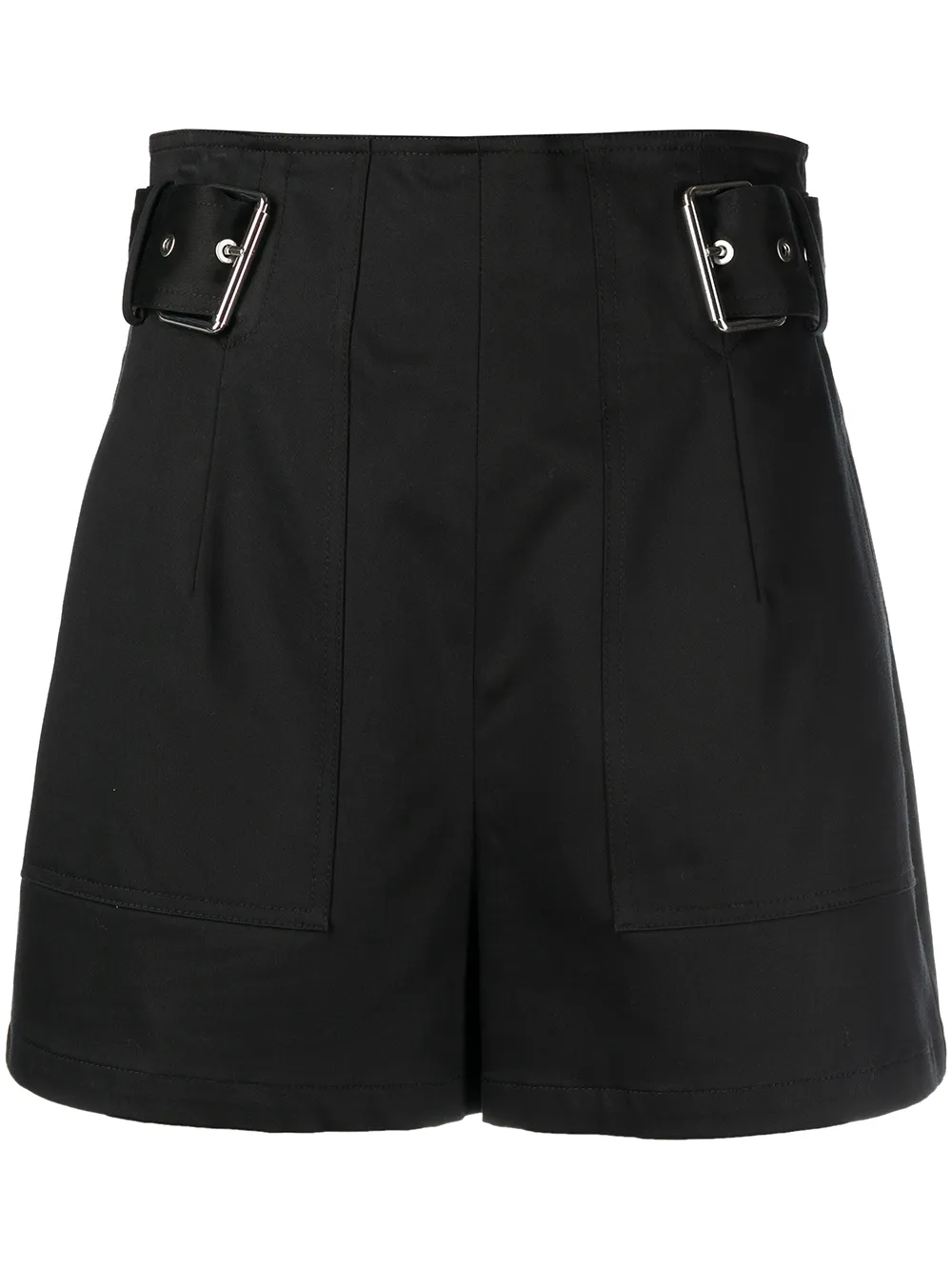 

3.1 Phillip Lim buckle-detailed panelled shorts - Black