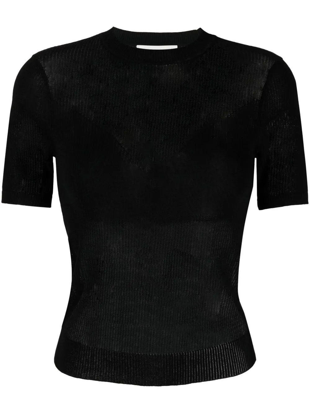 

3.1 Phillip Lim playera tejida semitransparente - Negro