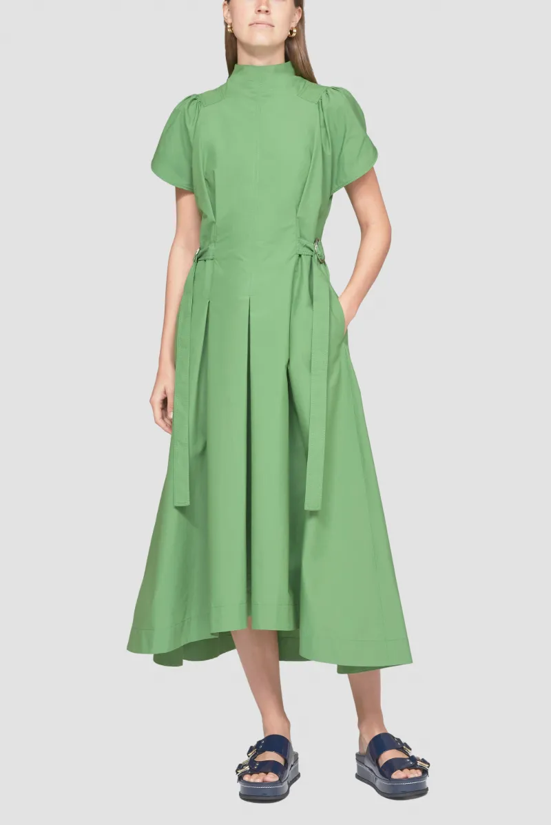 Tulip Puff Sleeve Dress in green | 3.1 Phillip Lim Official Site