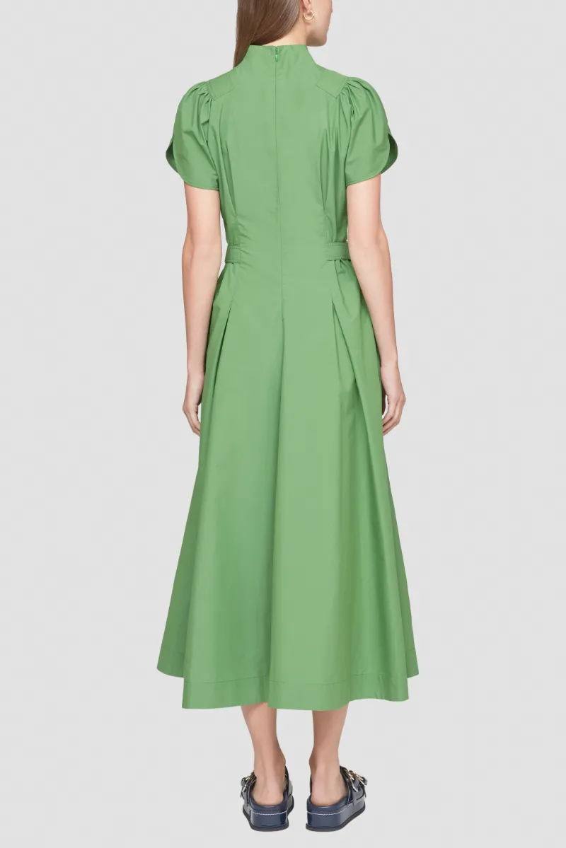 Tulip Puff Sleeve Dress in green | 3.1 Phillip Lim Official Site