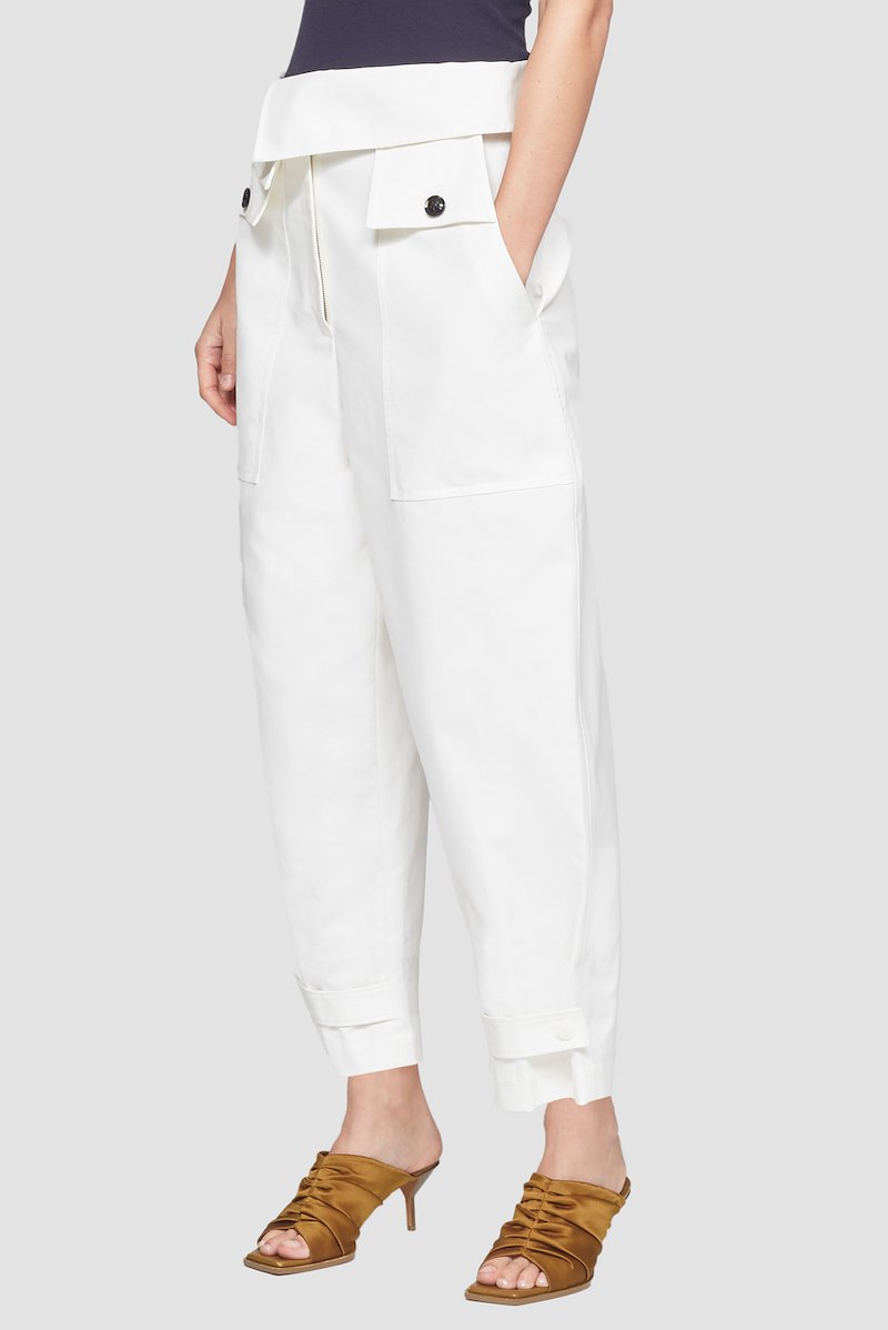 Tapered Banana Trouser-yellow #0 Tapered Banana Trouser, White Natural (Veg)->Cotton Tapered Banana Trouser from 3.1 Phillip Lim. - 2