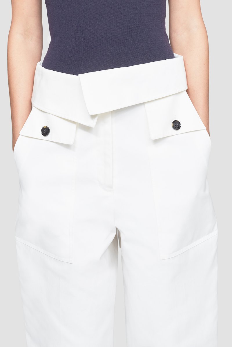 Tapered Banana Trouser-yellow #0 Tapered Banana Trouser, White Natural (Veg)->Cotton Tapered Banana Trouser from 3.1 Phillip Lim. - 4
