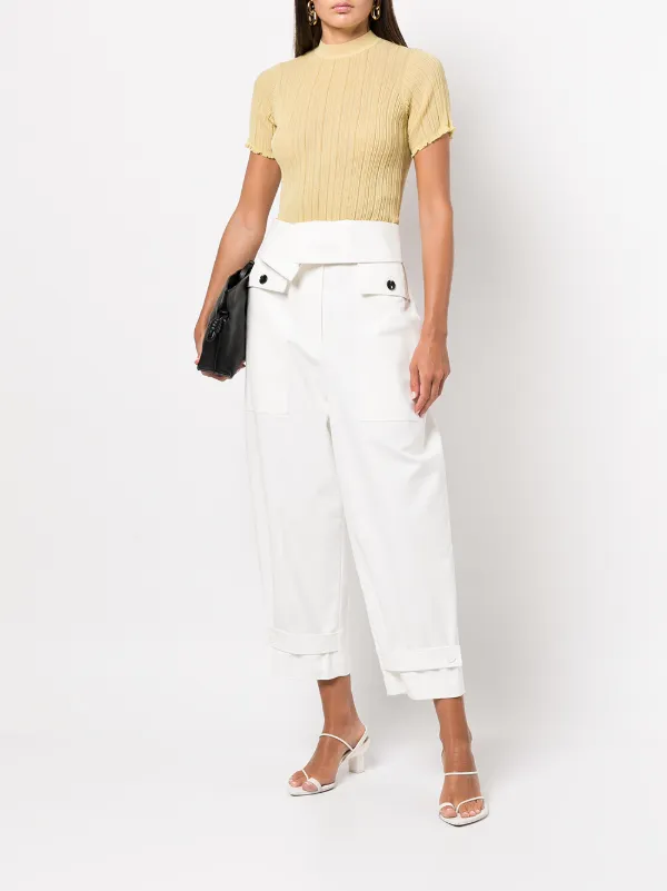 【3.1 Phillip Lim】ダブルプリーツ ワイドクロップドパンツ 3.1 Phillip Lim｜タッククロップドワイドパンツ