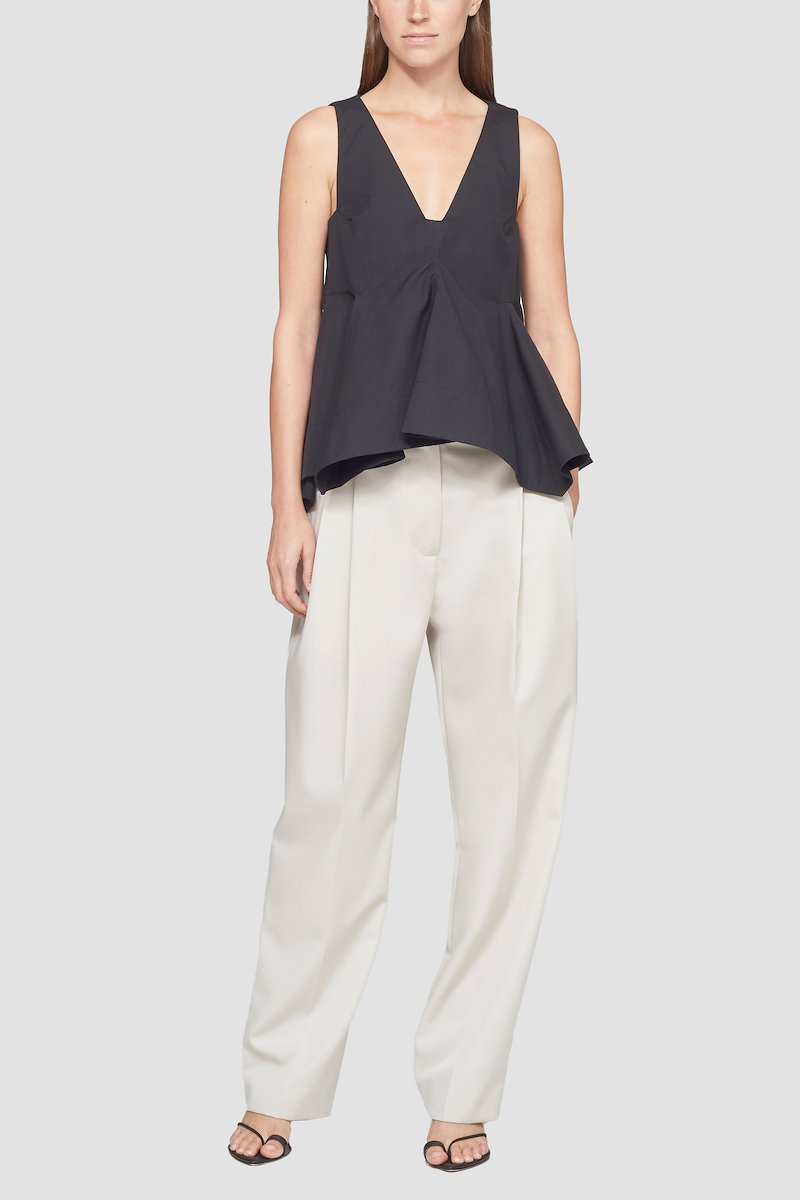 Sleeveless V-Neck Top -black #0 Sleeveless V-Neck Top , null- 0