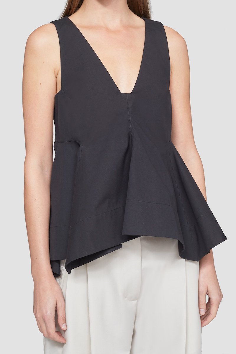 Sleeveless V-Neck Top -black #0 Sleeveless V-Neck Top , null- 4