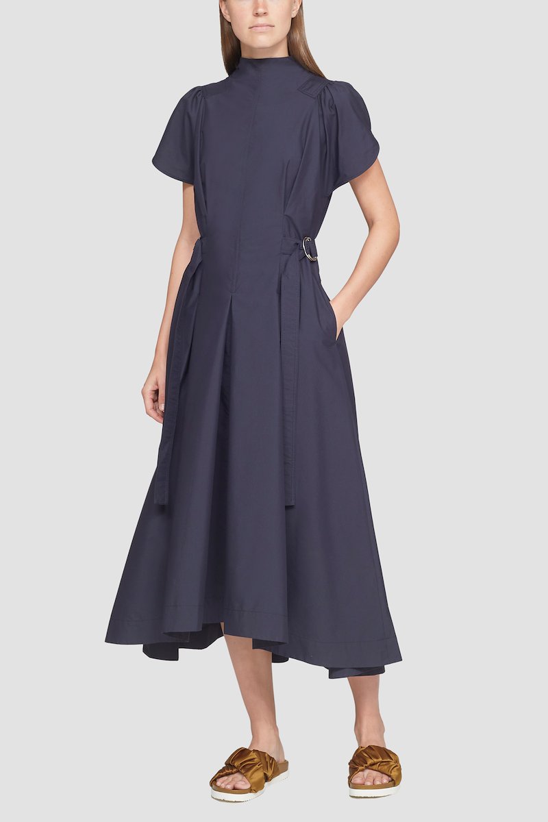 Tulip Puff Sleeve Dress-blue #0 Tulip Puff Sleeve Dress, MIDNIGHT Synthetic->Polyester Tulip Puff Sleeve Dress from 3.1 Phillip Lim. - 0