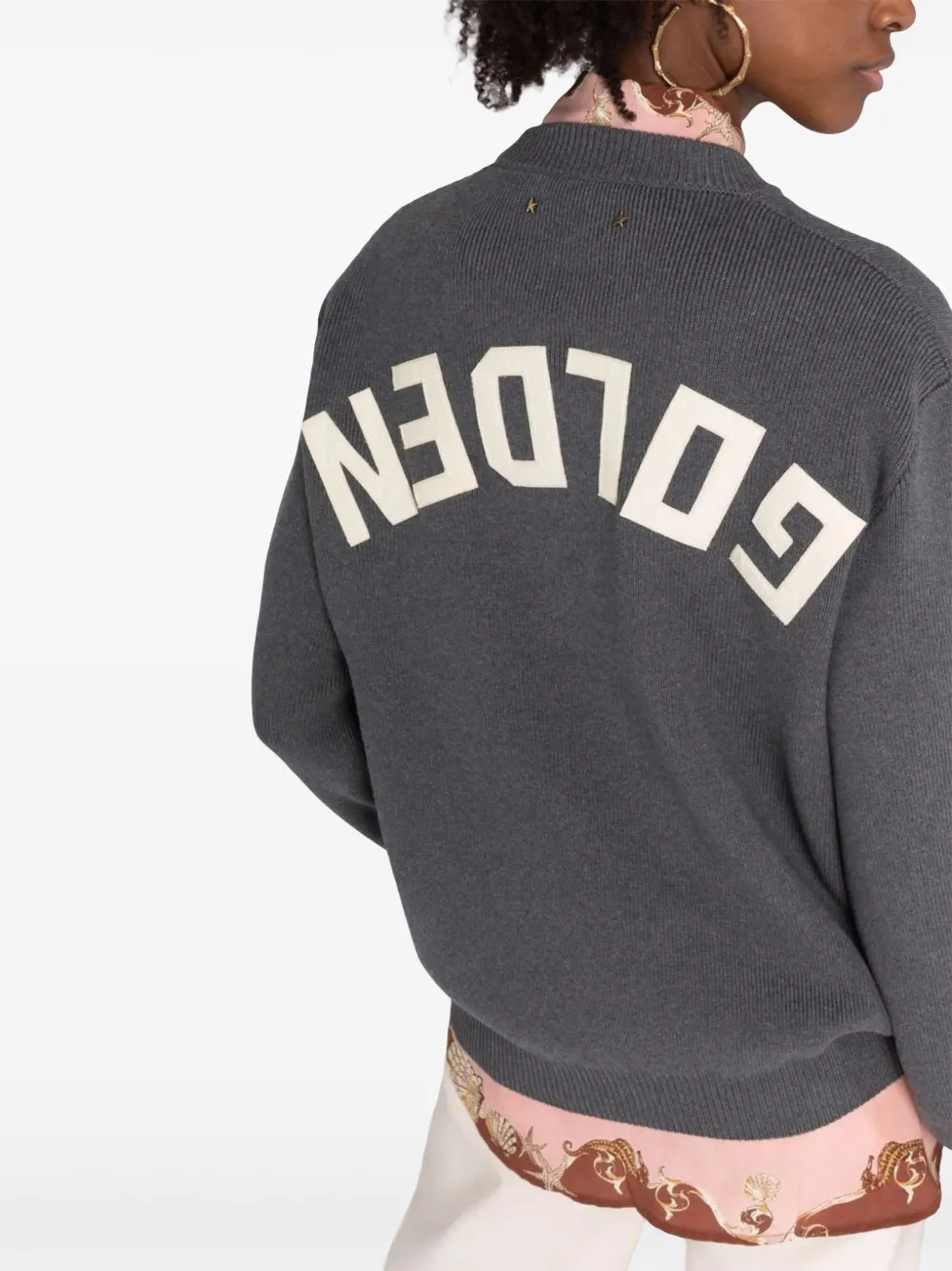 Golden Goose Round-neck Sweater in Grey, view 5