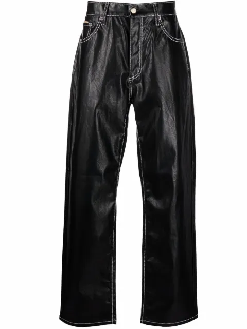 EYTYS faux-leather wide-leg trousers
