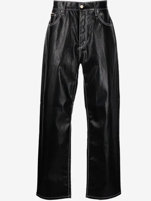 EYTYS pantalones anchos de piel artificial