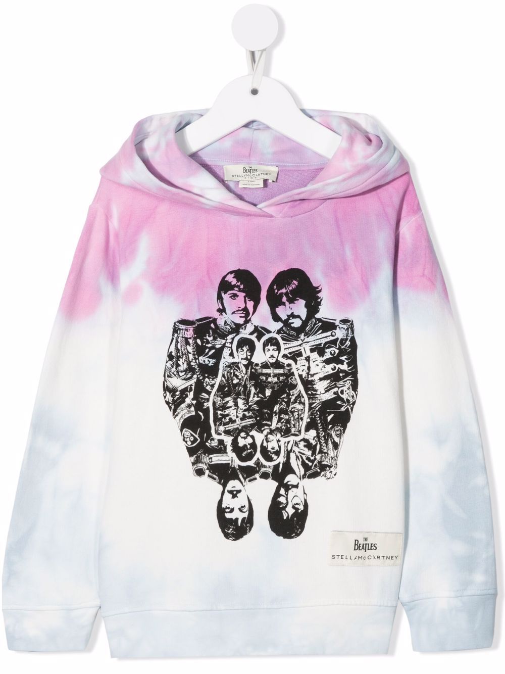 Image 1 of Stella McCartney Kids tie-dye The Beatles print hoodie