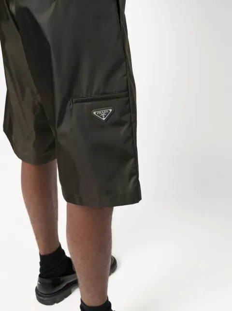 Prada logo-plaque Tailored Shorts - Farfetch