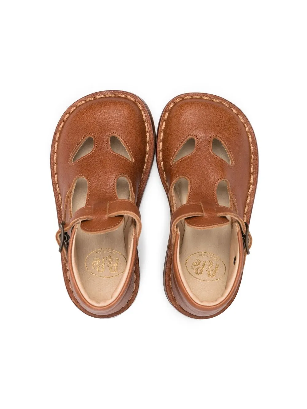  Pèpè Closed-toe Leather Sandals - Brown 