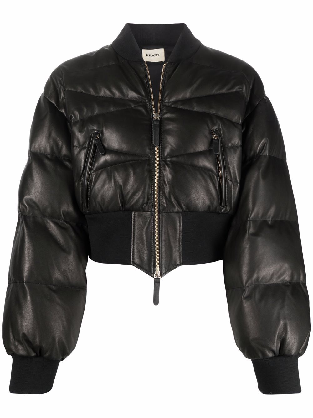 KHAITE The Janet Leather Puffer Jacket - Farfetch