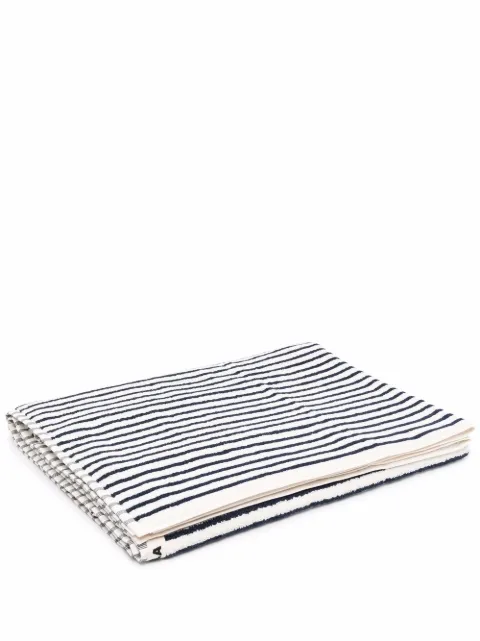 TEKLA striped organic cotton bath sheet 
