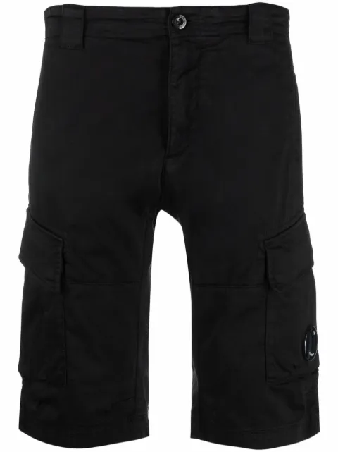 cp company cargo shorts black