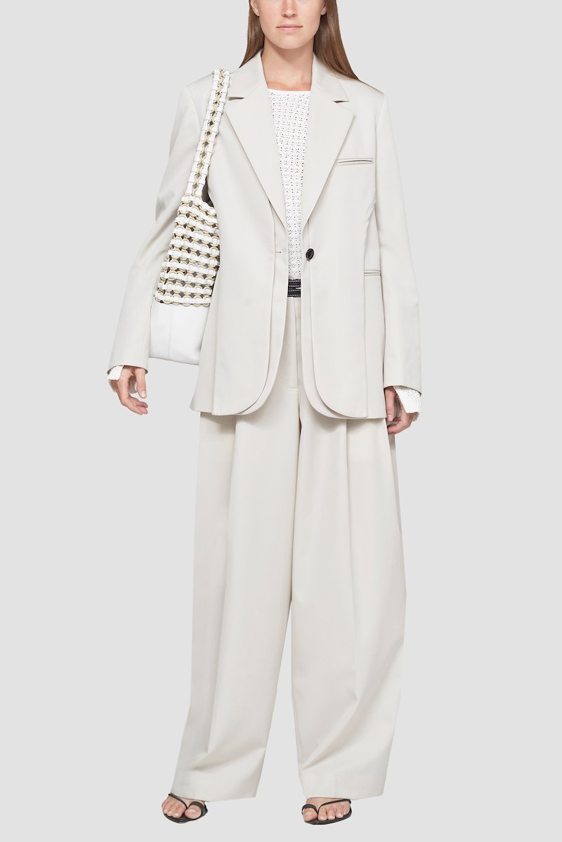Cruz Hobo Bag-white #0 Cruz Hobo Bag, Beige/white calf leather Cruz shoulder bag from 3.1 PHILLIP LIM featuring single braided shoulder strap, magnetic fastening, main compartment, silver-tone logo lettering and interwoven design.- 4