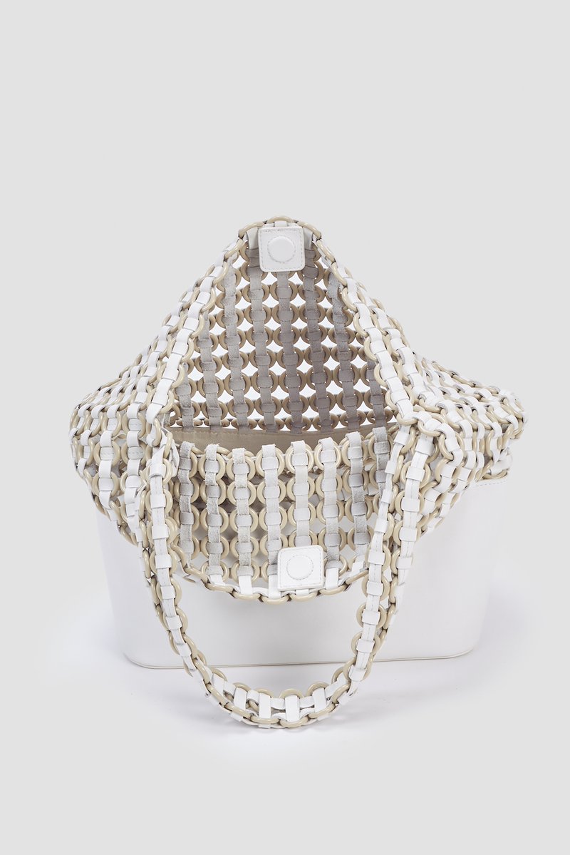 Cruz Hobo Bag-white #1 Cruz Hobo Bag, Beige/white calf leather Cruz shoulder bag from 3.1 PHILLIP LIM featuring single braided shoulder strap, magnetic fastening, main compartment, silver-tone logo lettering and interwoven design.- 3