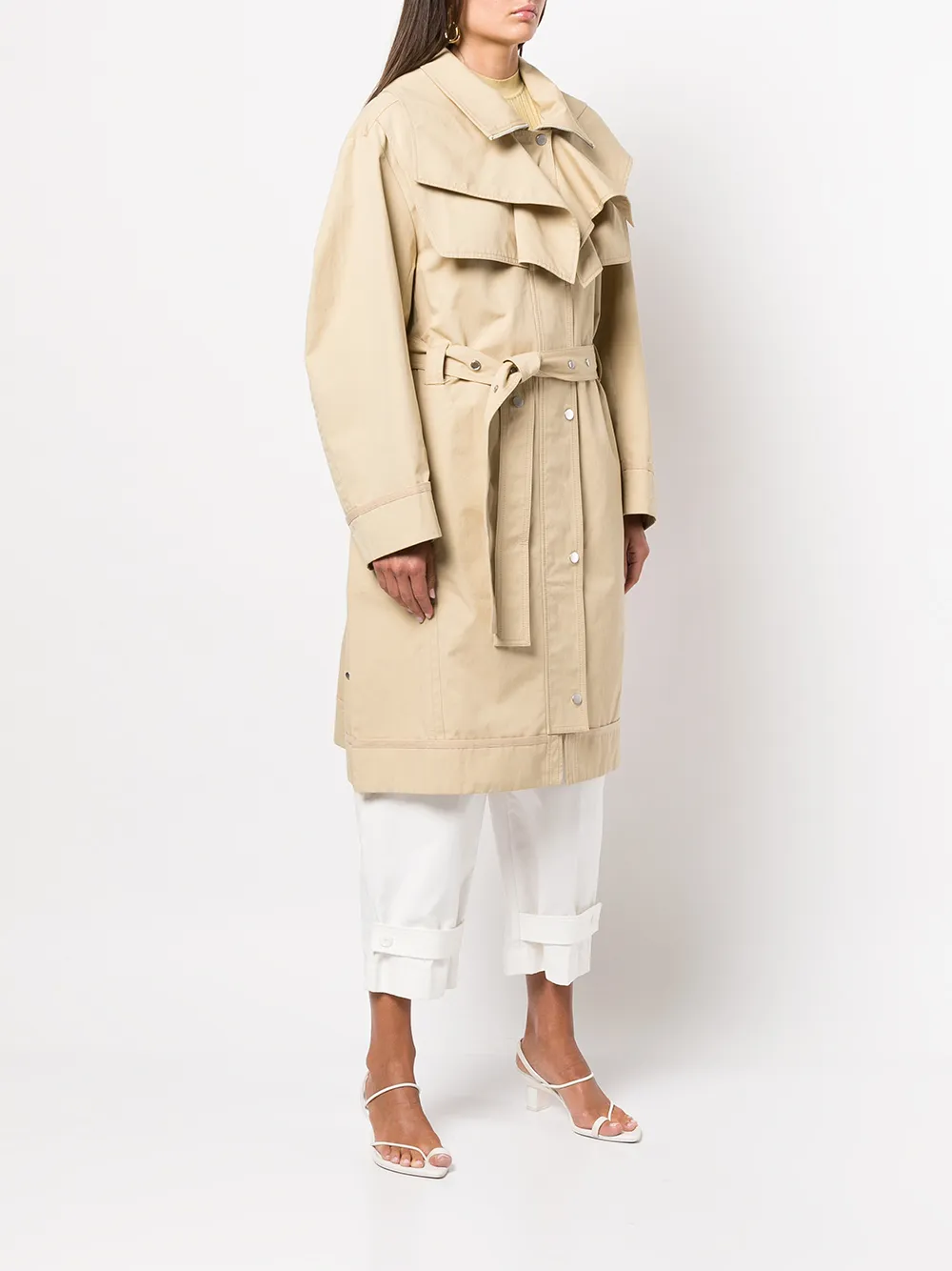 3.1 Phillip Lim Hooded Cotton Trench Coat - Farfetch