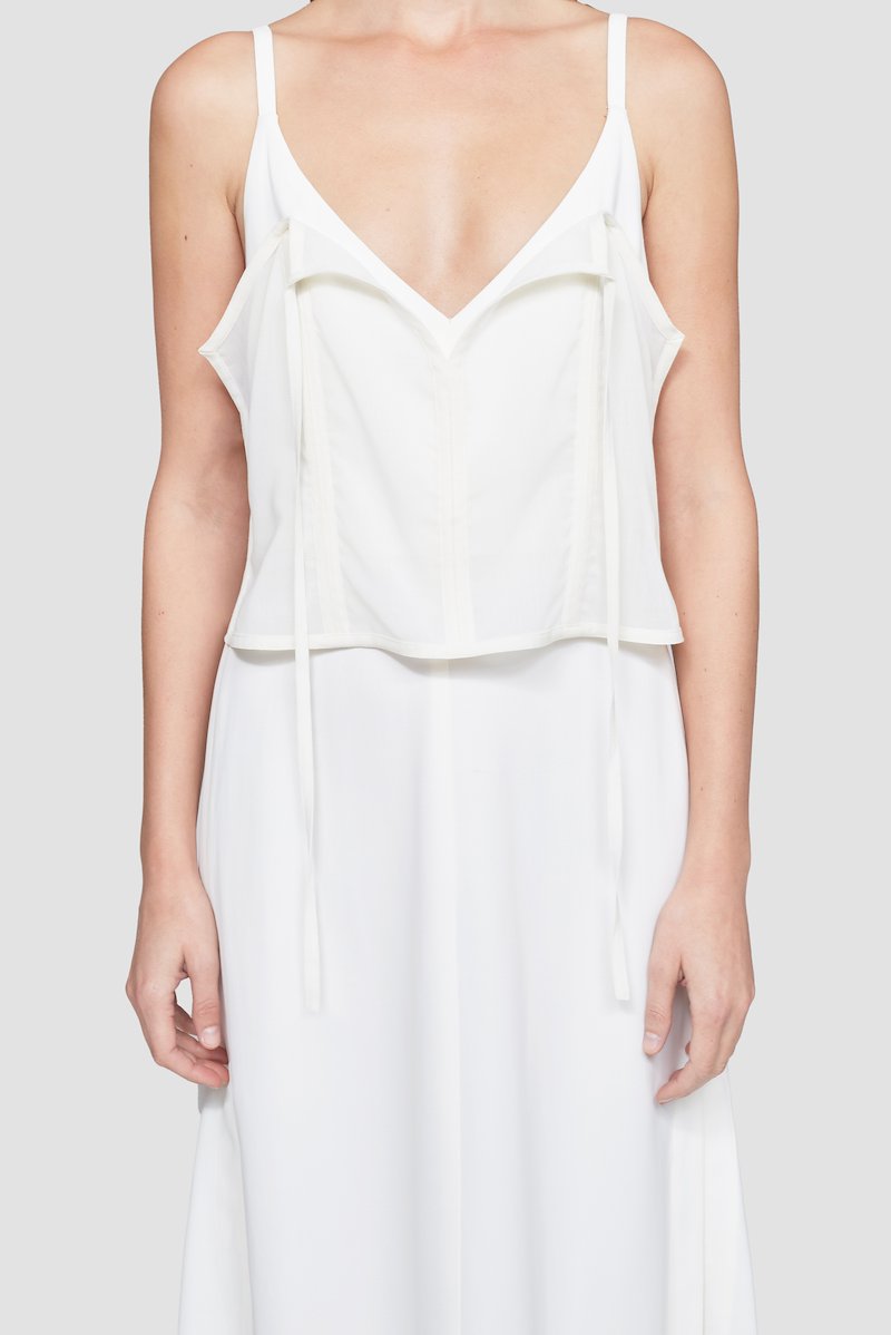 Camisole Dress-white #0 Camisole Dress, White Synthetic->viscose Camisole Dress from 3.1 Phillip Lim. - 6