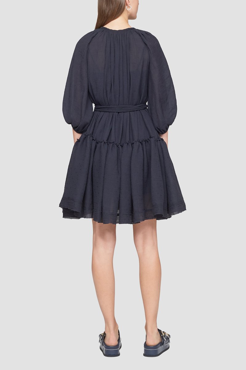 V-Neck Wrap Dress-blue #1 V-Neck Wrap Dress, null- 3