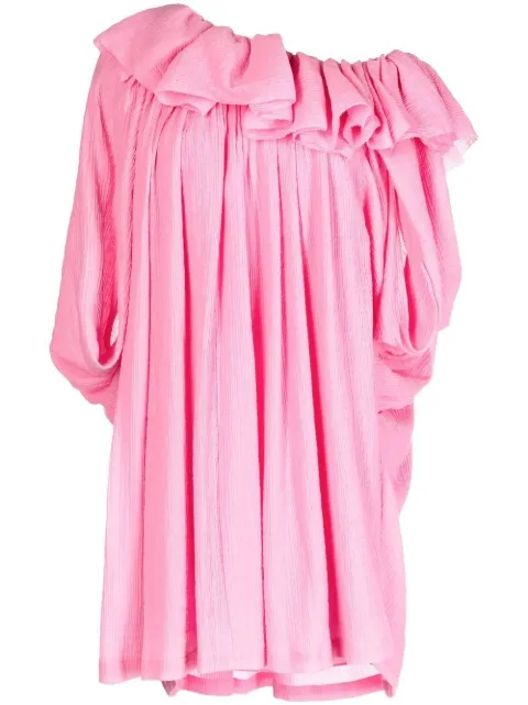 3.1 Phillip Lim vestido con un hombro descubierto y volantes