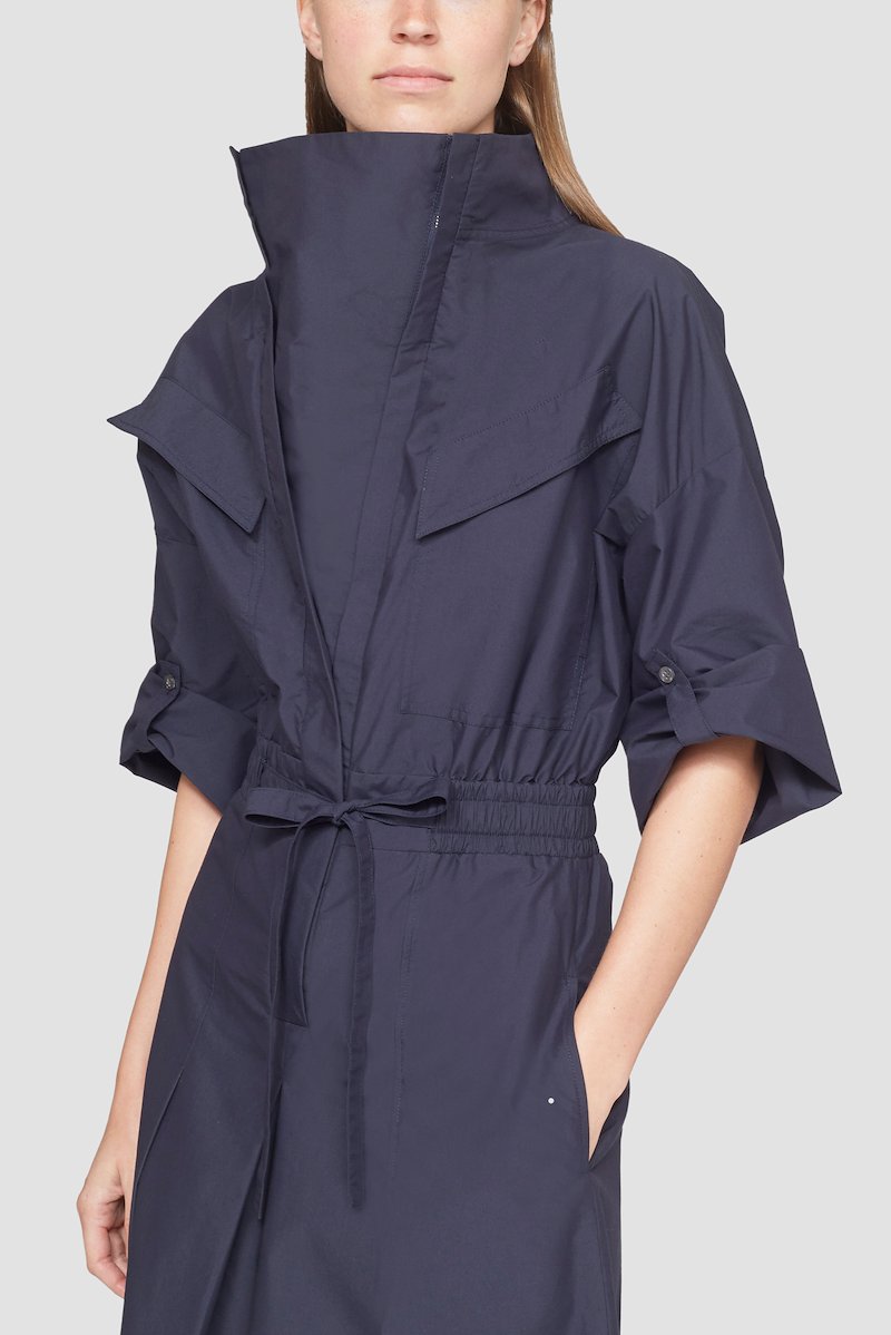 Zip-Up Culotte Jumpsuit-blue #0 Zip-Up Culotte Jumpsuit, null- 4