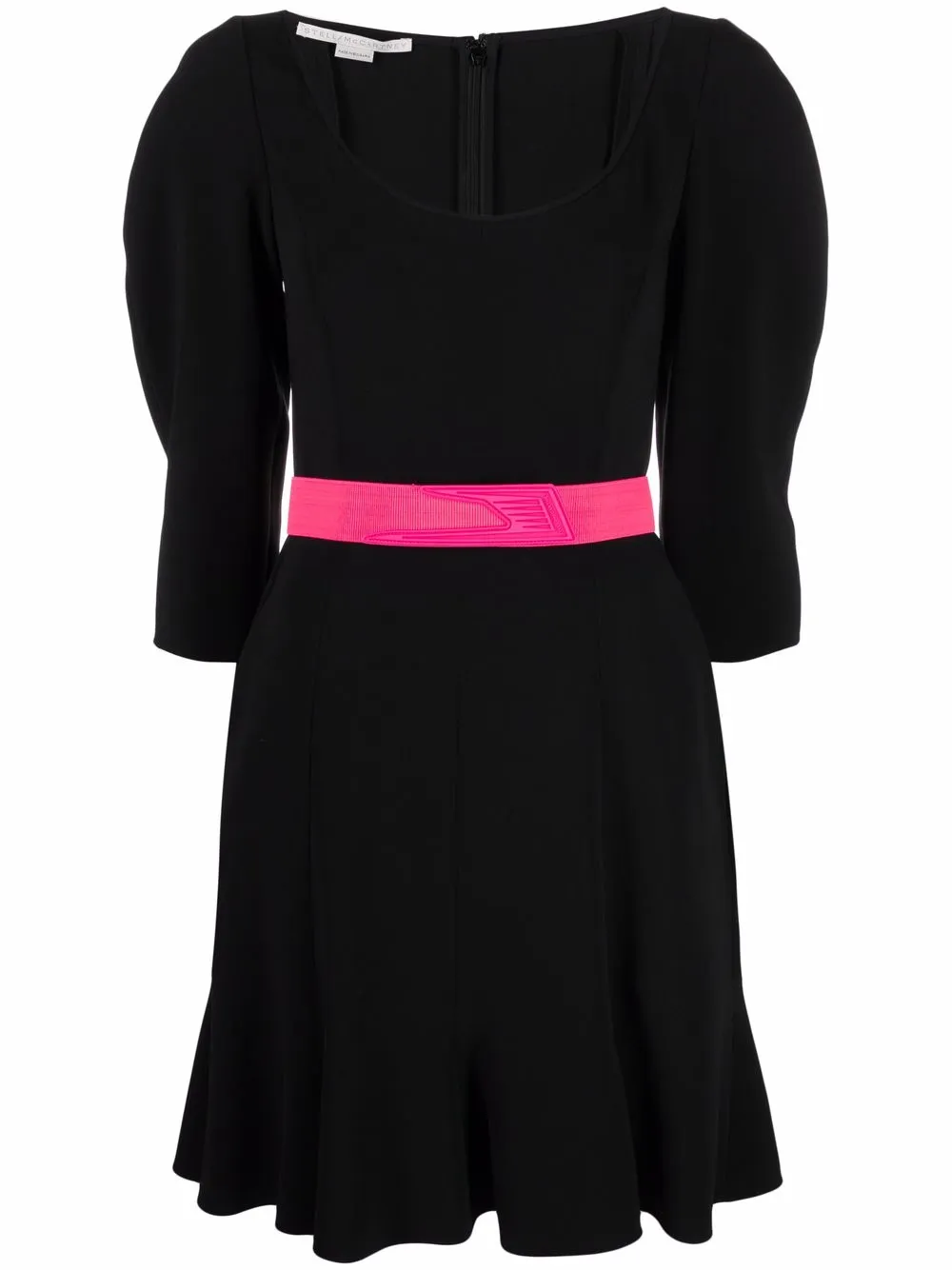 

Stella McCartney vestido con mangas farol - Negro