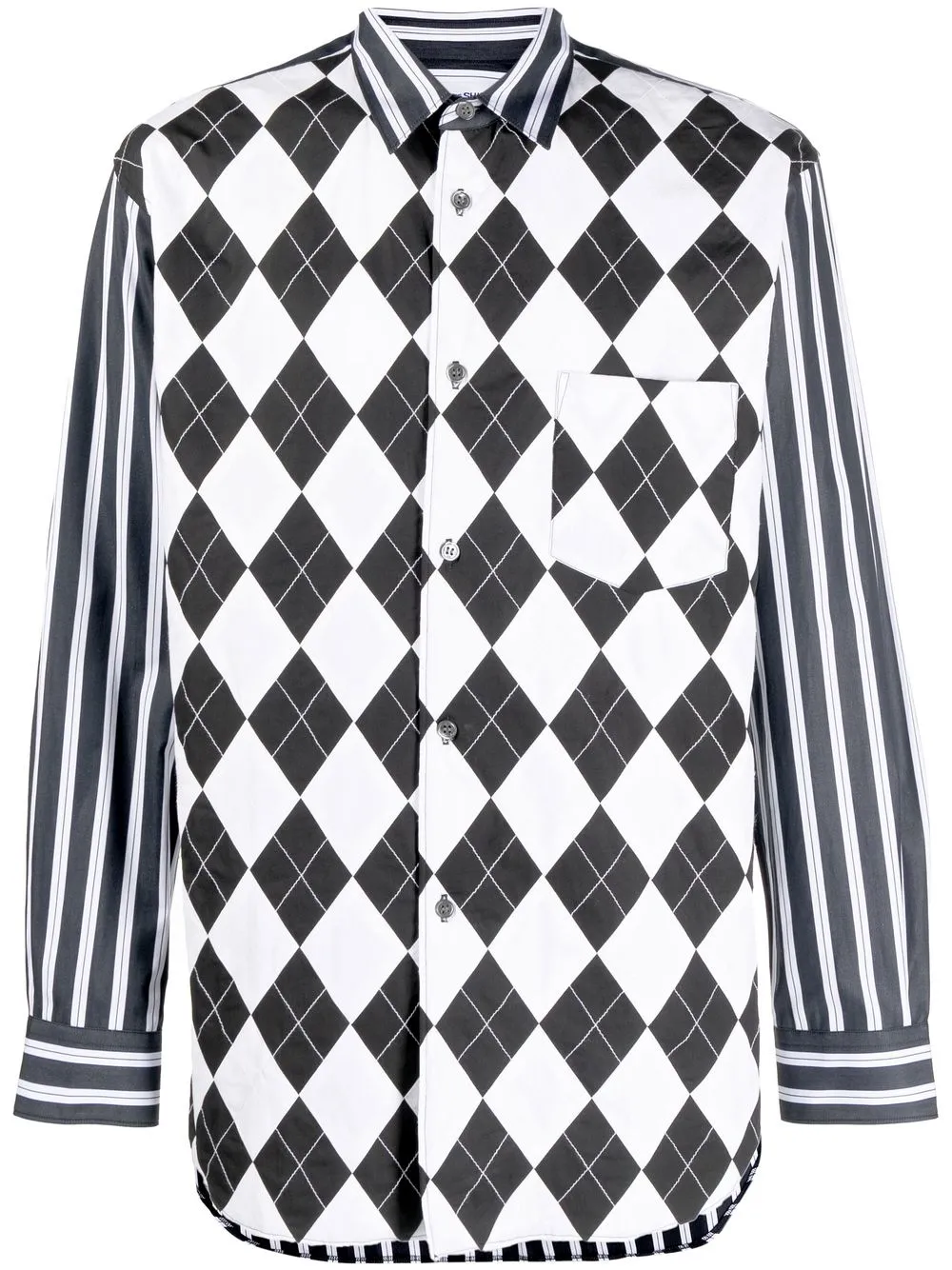 

Comme Des Garçons Shirt camisa con estampado en contraste - Blanco