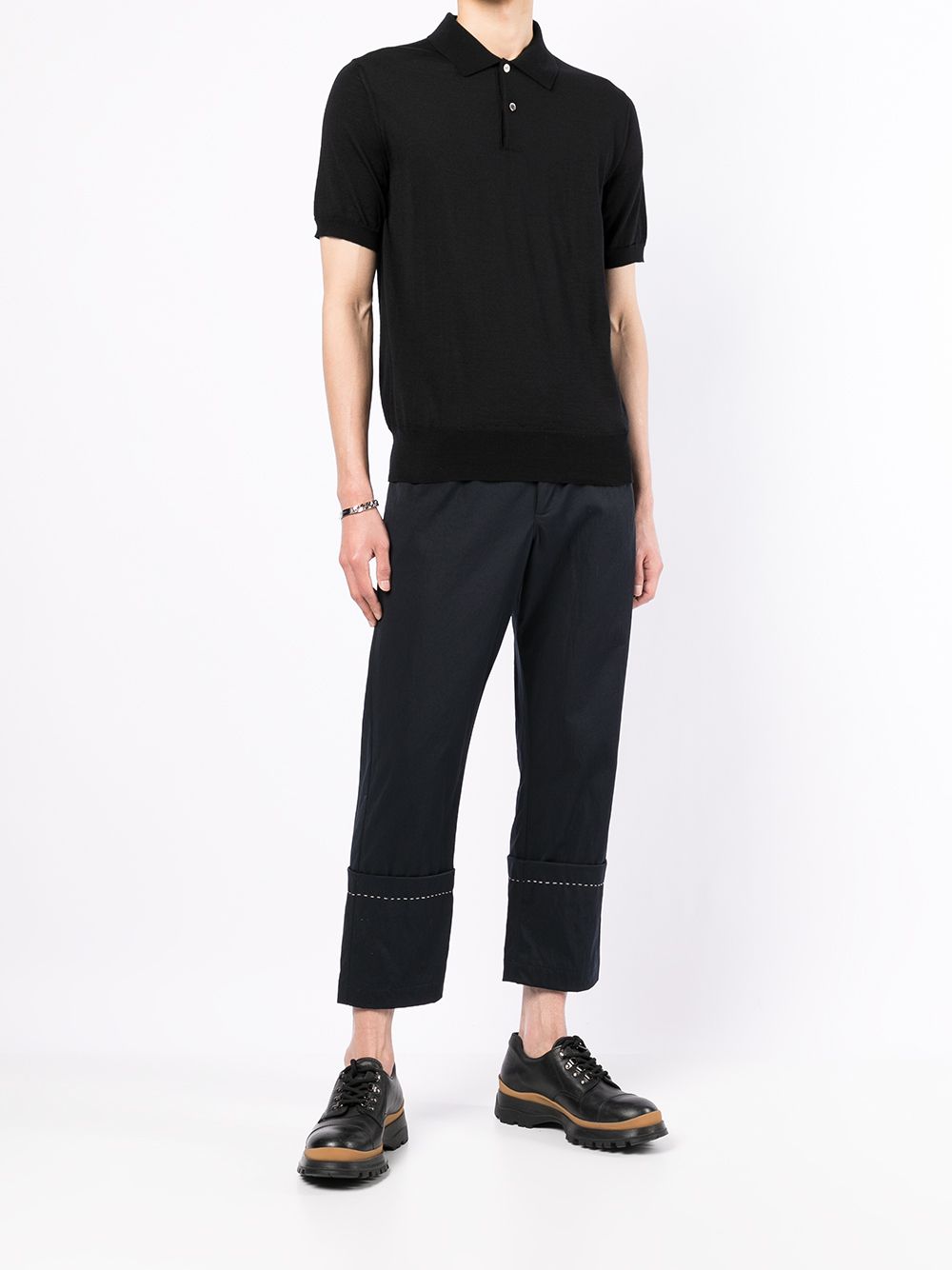 фото Comme des garçons homme deux short-sleeve wool polo shirt