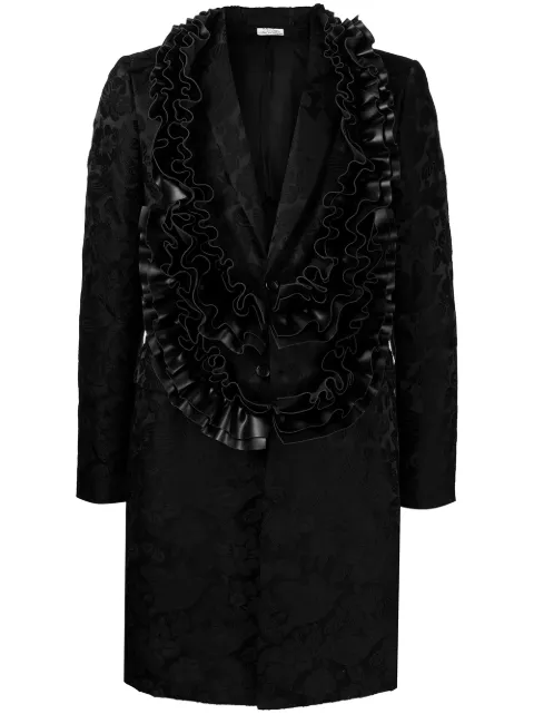Comme des Garçons Homme Plus ruffle single-breasted coat