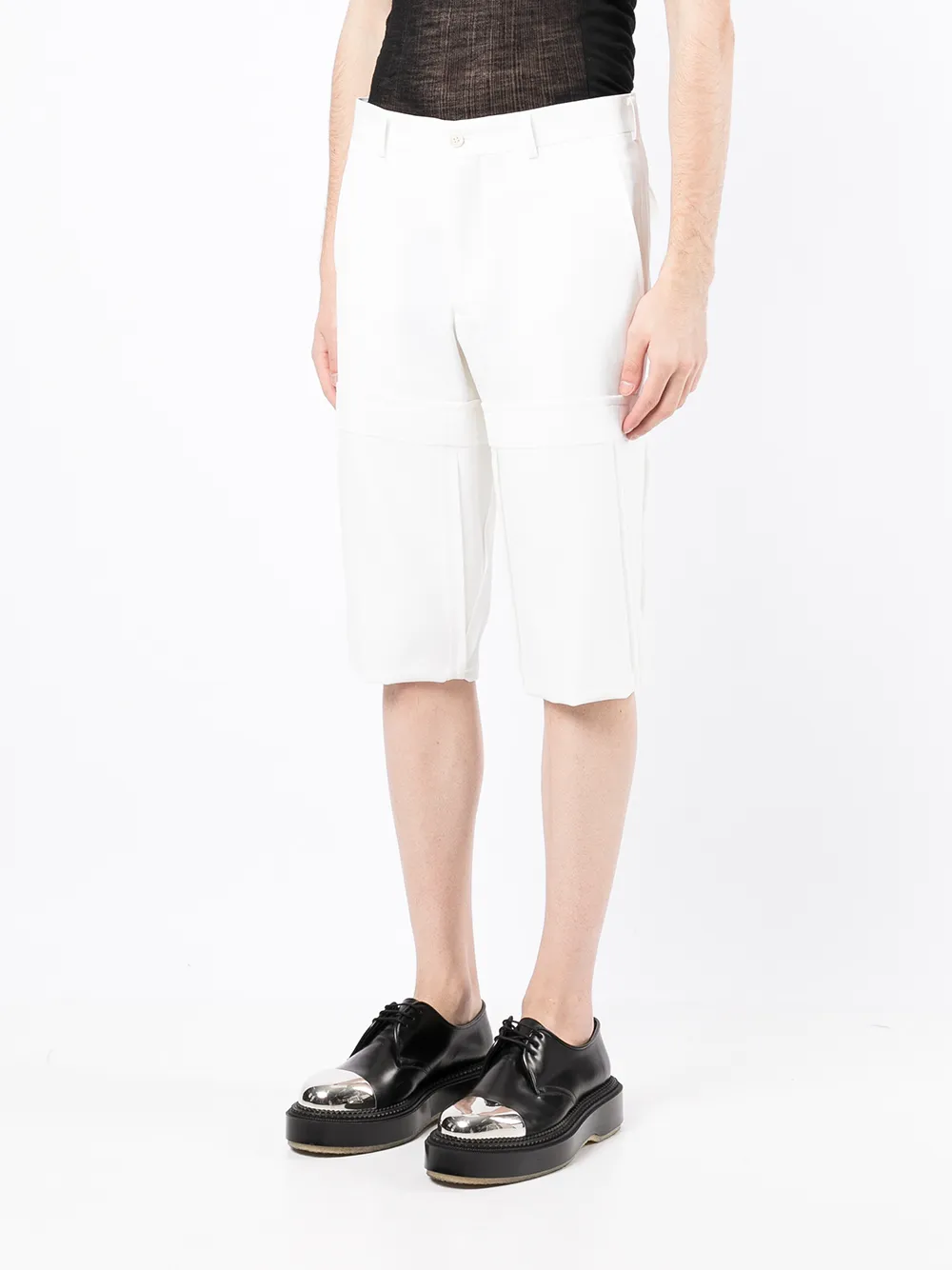  Comme Des Garçons Homme Plus Klassische Cropped Hose   Weiß 