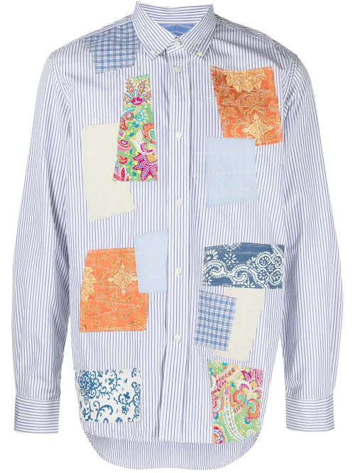 Chemise boutonnée à design patchwork - Junya Watanabe MAN - Modalova