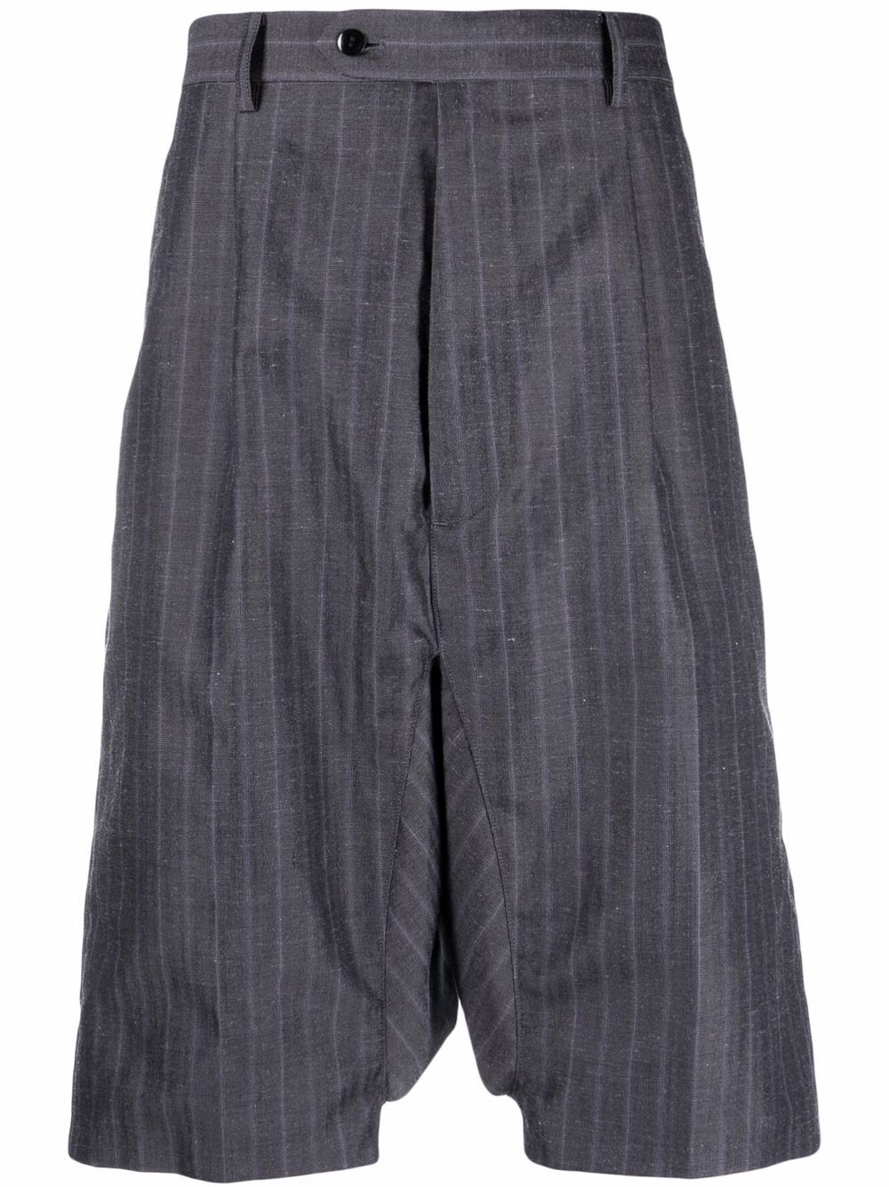 

Junya Watanabe MAN drop crotch a rayas con tiro caído - Gris