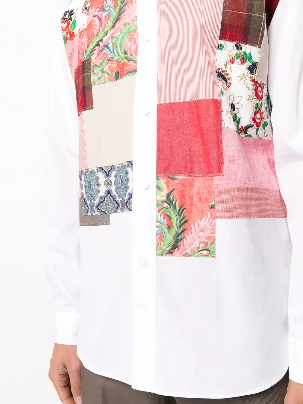 名作 junya watanabe パッチワーク 刺し子 シャツ XS｜トップス