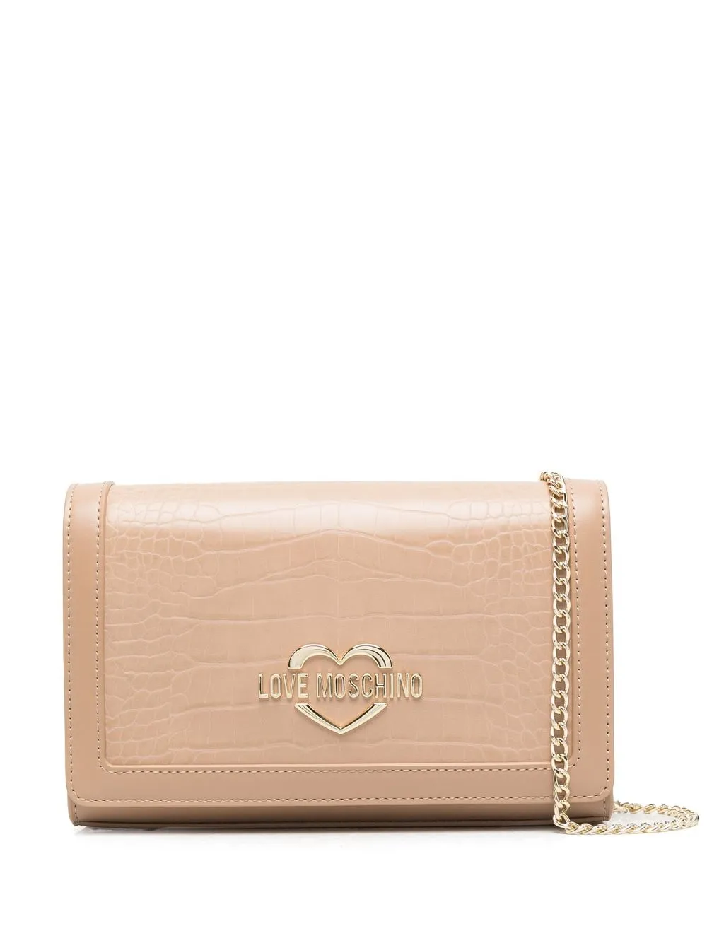 

Love Moschino bolsa crossbody con placa del logo - Neutro