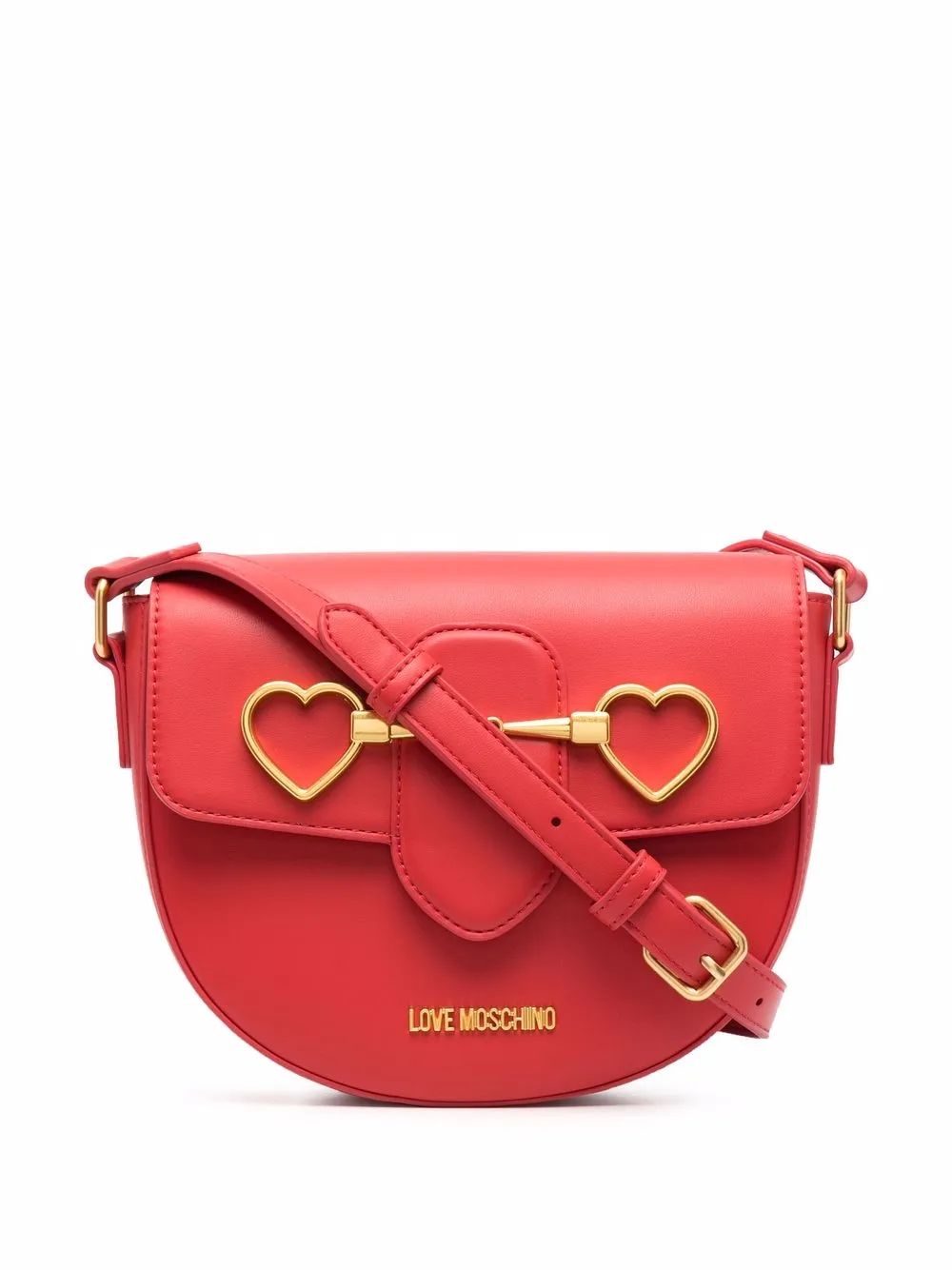 

Love Moschino heart-plaque crossbody bag - Red