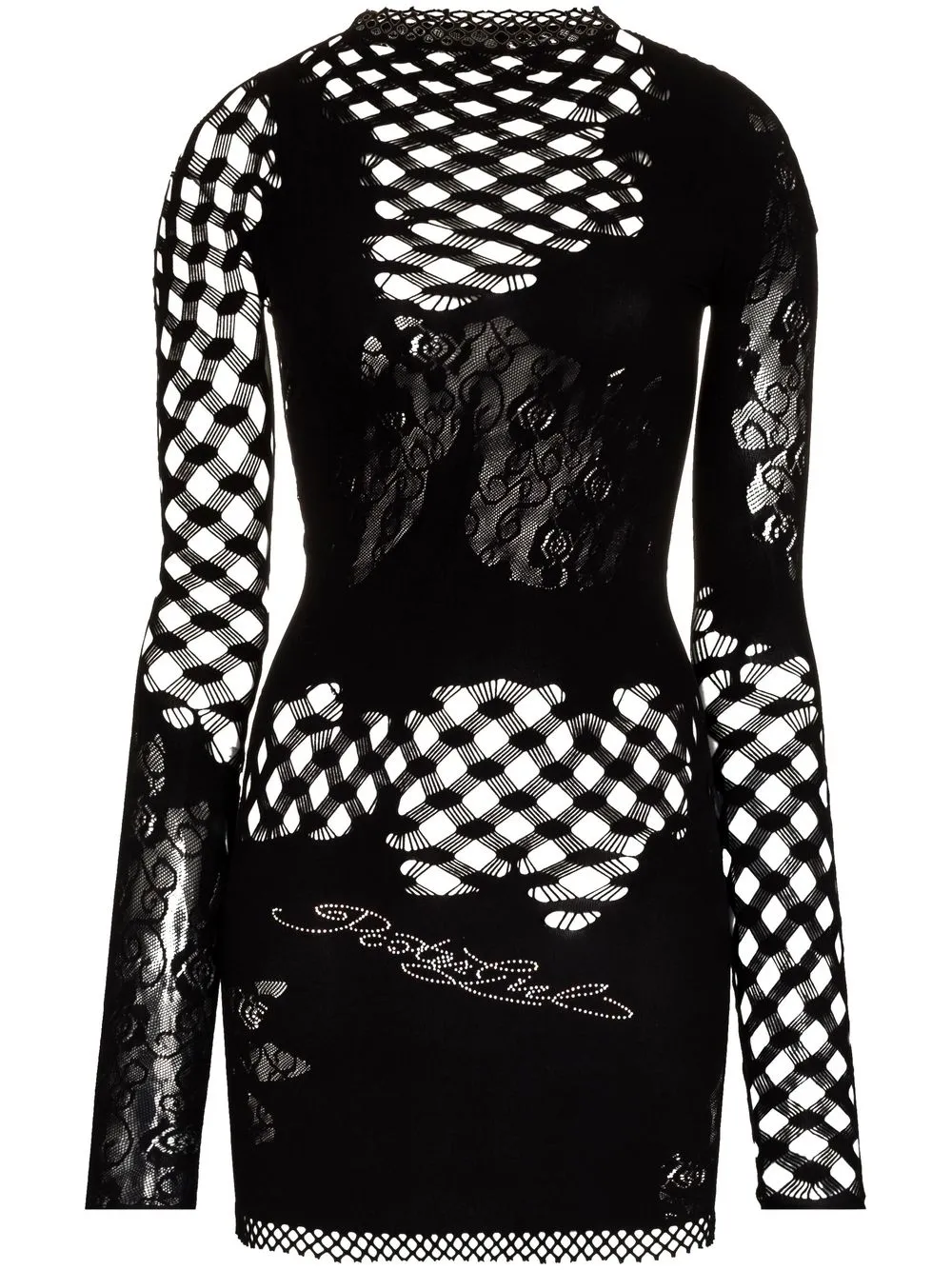 poster girl black dress Loot Mesh Dress Black