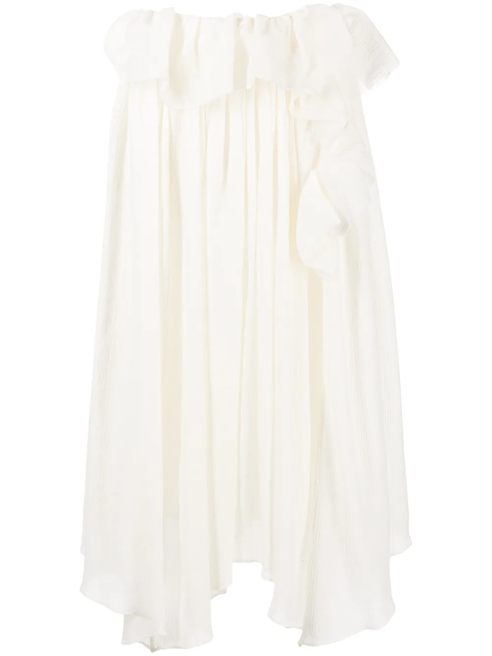 

3.1 Phillip Lim plissé petal drape skirt - White