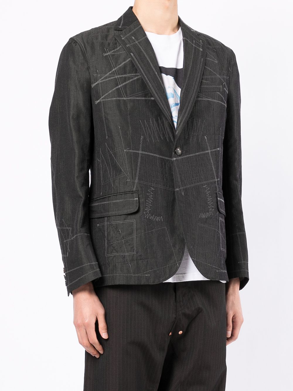 фото Junya watanabe man contrast stitching single-breasted blazer