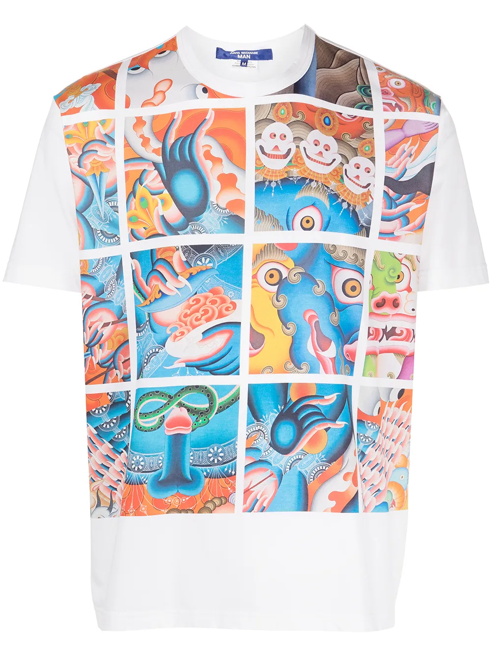 

Junya Watanabe MAN graphic-print cotton T-shirt - White